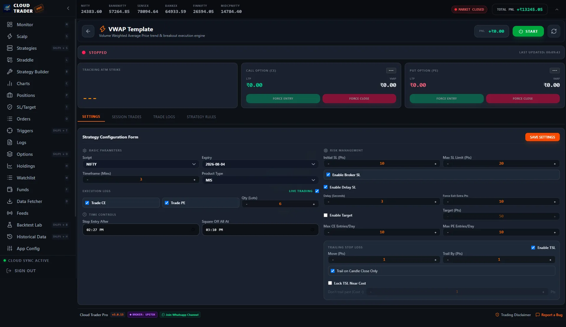 VWAP Strategy Template